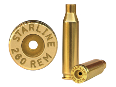 Starline Brass Unprimed Cases, Star 260remeup-50       Unp Brass 260 Remington