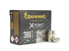Browning X-Point Defense 380 ACP for Sale, Buy 95 Grain JHP Ammo, 380 ACP Hollow Point Ammo, Best Price Browning 380 ACP Ammunition, Browning JHP Ammo Online, 95 Grain 380 ACP Defense Ammo Reviews, Ammunition Depot