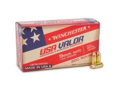 Winchester USA Valor 9mm NATO 124 Grain FMJ | 9mm Ammo For Sale - Ammunition Depot