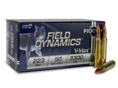 Fiocchi, Field Dynamics, 223 Remington, V-Max, ammo buy, 223, 5.56, 556, vmax, hunting ammo, Ammunition Depot