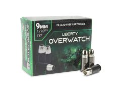 Liberty Overwatch, 9mm, Lead-Free Hollow Point, lead free ammo, 9mm for sale, 9mm ammo, Ammunition Depot