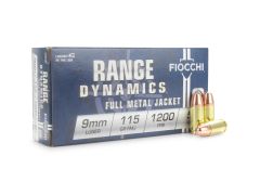 fiocchi ammo, 9mm ammo, 9mm, 9mm for sale, ammo for sale, range dynamics, fmj, Ammunition Depot