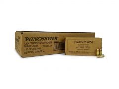 winchester ammo, winchester 9mm ammo, 9mm ammo for sale, ammunition depot, fmj, 115 grain fmj, 9mm bullets, 9mm fmj, bulk 9mm