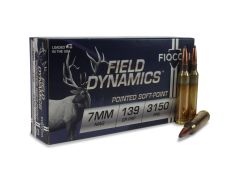 fiocchi field dynamics, 7mm ammo, 7mm remington magnum, soft point, ammo for sale, hunting ammo, Ammunition Depot