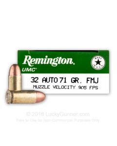Remington UMC .32 ACP 71 Grain FMJ