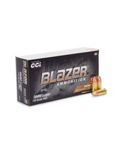 Blazer Brass, 9mm ammo, 9mm fmj, ammo for sale, 9mm ammo for sale, 9x19, Blazer Brass ammo, Ammunition Depot