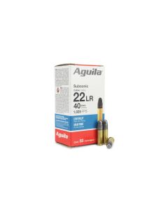 Aquila 50 Rounds 22 LR 40 Grain Subsonic Solid Point Ammo